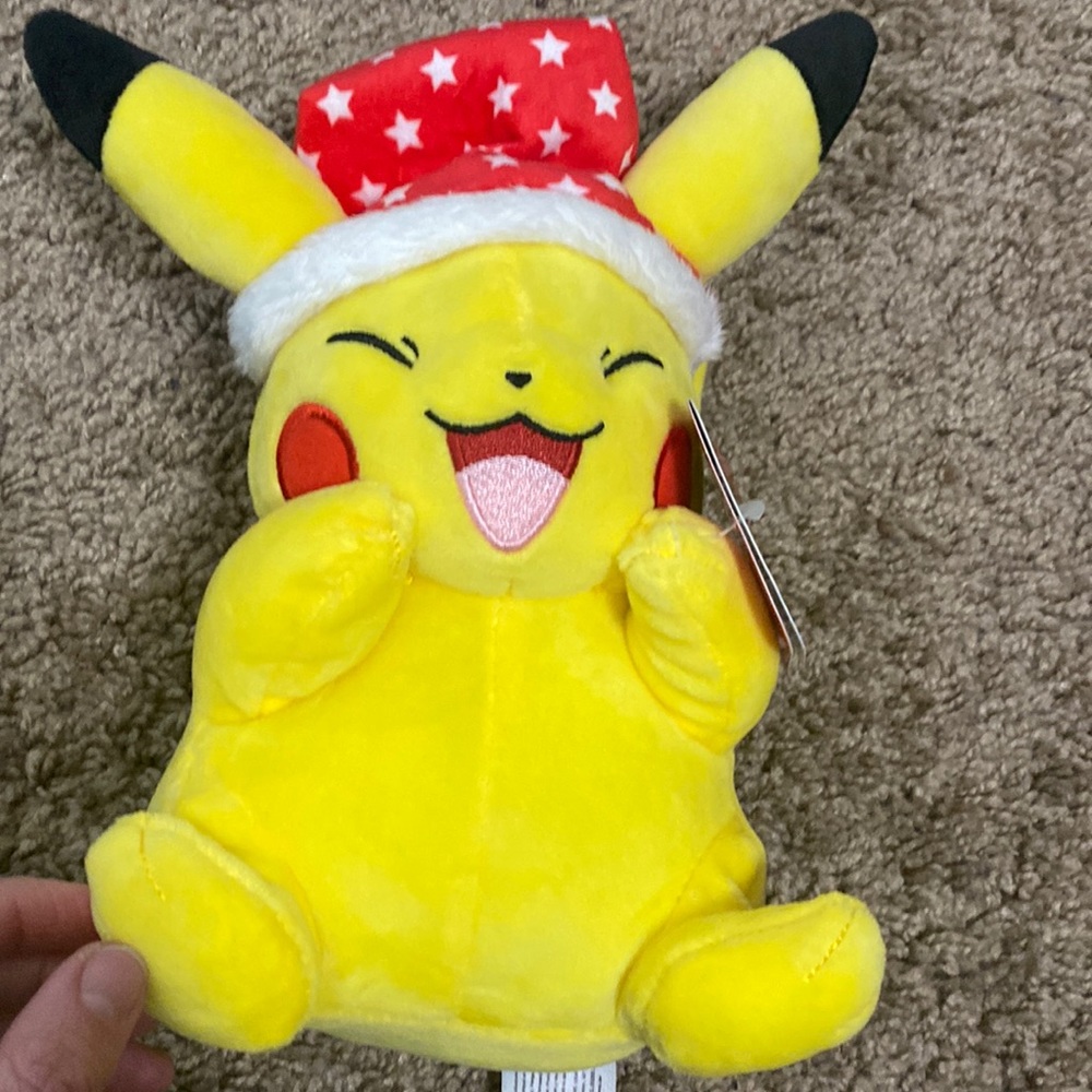 Pokémon Pikachu Christmas Santa hat plush
